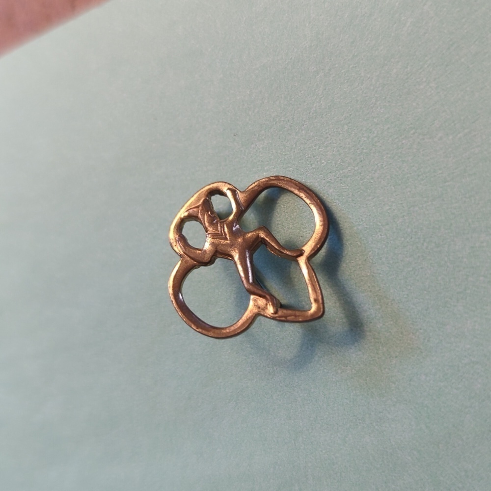 Vintage Brownie insignia pin girl scouts elf